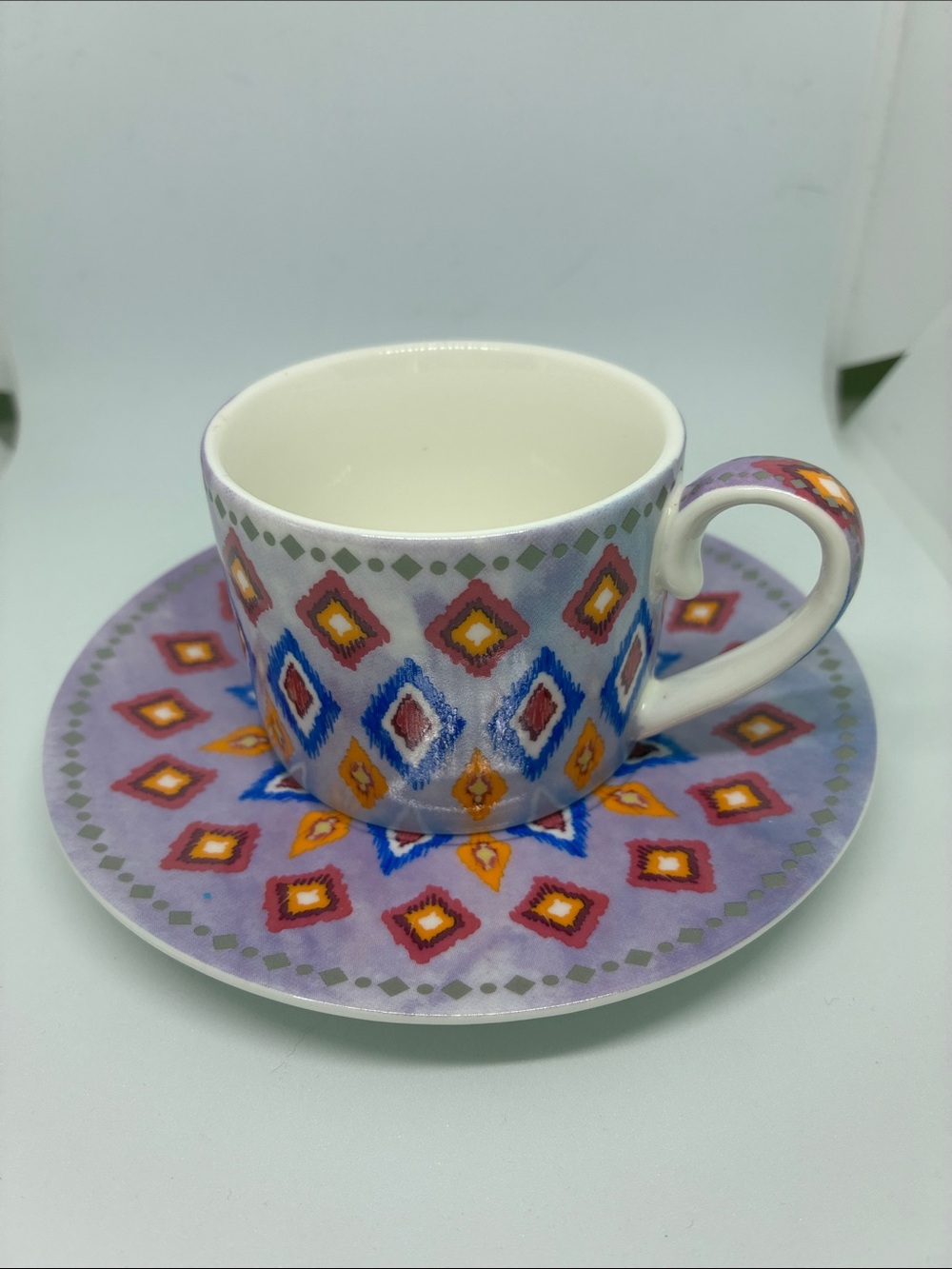 TEAS & C'S Zanzibar Purple Patterned Espresso Cup Set